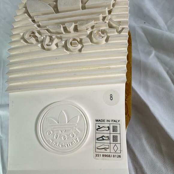 GUCCI X ADIDAS 3518968J 8126 Brown Canvas GG Supreme Men's Slides 8 - 8.5US - Picture 13 of 13